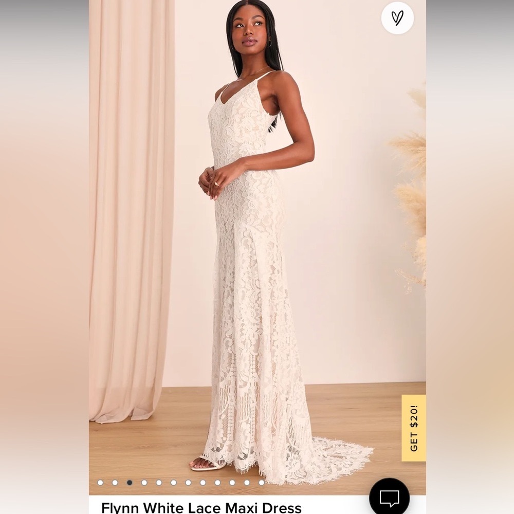Lulu’s white lace dress